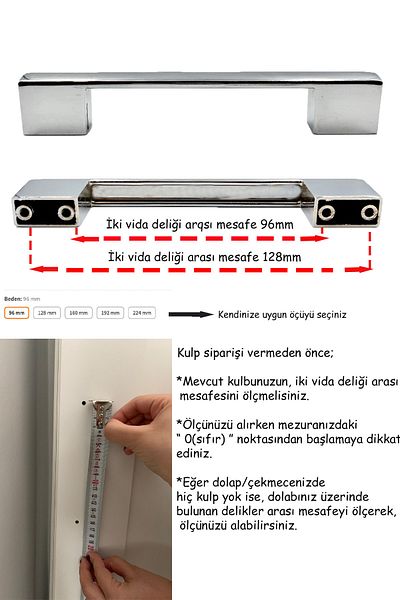 bablife Kale Nergis 160mm Chrome Luxury Drawer Cabinet Furniture Handles