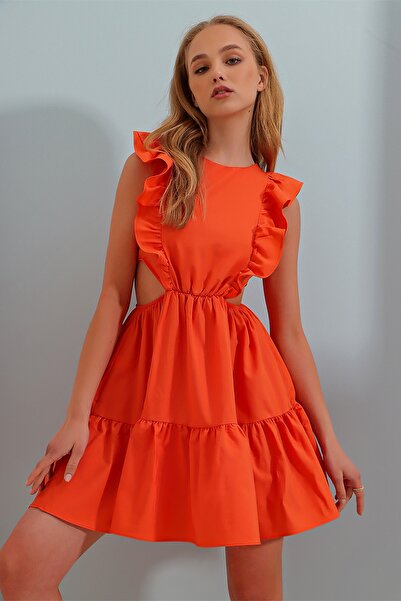 Trend Alaçatı Stili Dress - Orange - Smock dress