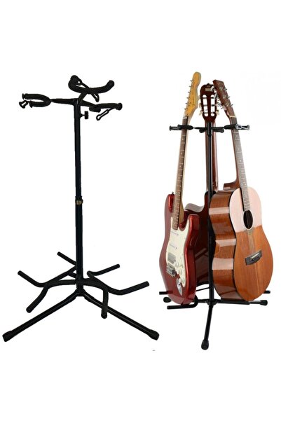 CREMONIA Üçlü Gitar Standı Chroma St13 3'Lü Saz Bağlama Gitar Sehpası