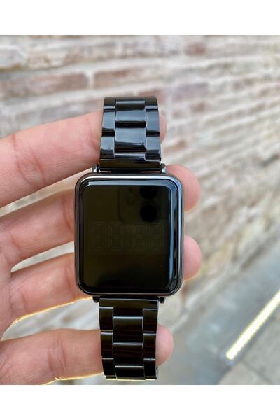 ÇENÇEN Retro Yeni Model Çelik Kordon Çelik Kasa Hayalet Ekran Unisex Saat