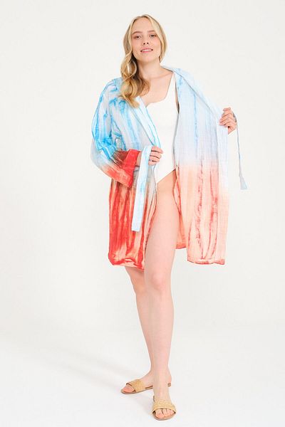 Miespiga Halat de baie pentru femei Colorato Batik Muslin