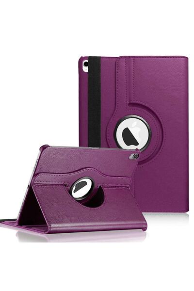 Microsonic Ipad Air 5.nesil 2022 Uyumlu Kılıf a2588-a2589-a2591 360 Rotating Stand Deri Mor