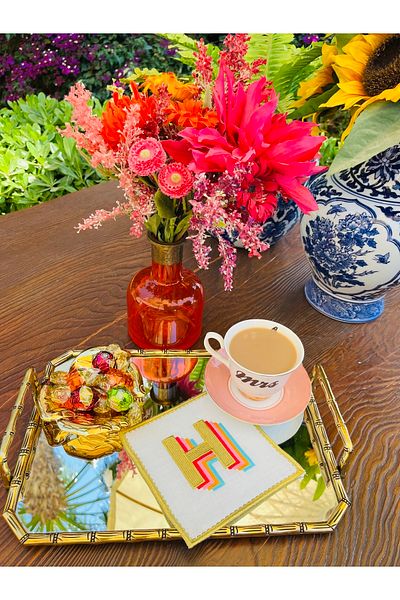 ge living Rainbow H Letter Cocktail Napkin (1 Piece)