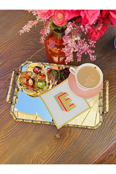 ge living Rainbow E Letter Cocktail Napkin (1 Piece)