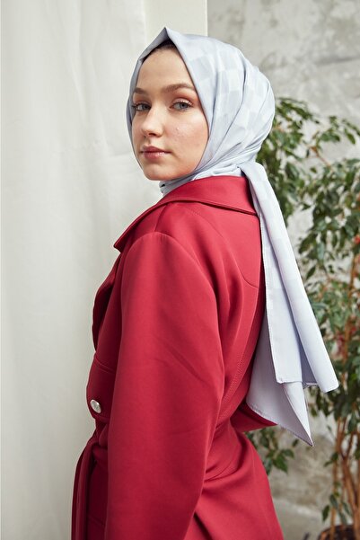 VALORSCARF Buz Gri Dama Desen Şal