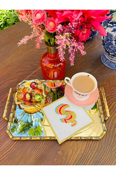 ge living Rainbow Sh Letter Cocktail Napkin (1 Piece)
