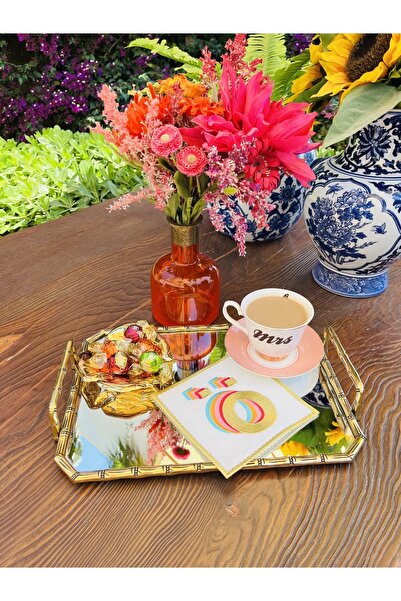 ge living Rainbow O Letter Cocktail Napkin (1 Piece)