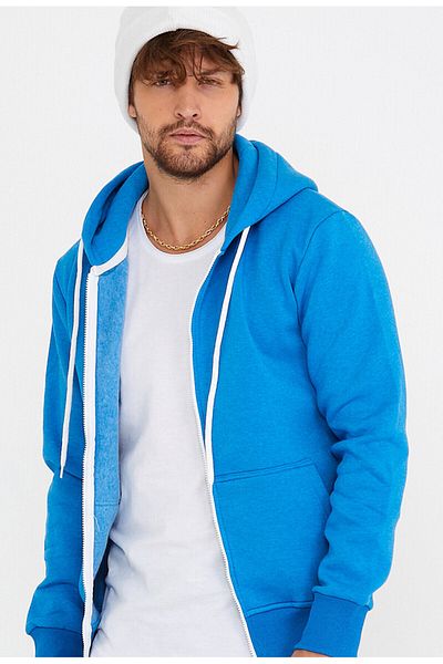 AMAZING CRASH Μπλε Unisex Φούτερ με κουκούλα με τρία κλωστές Basic
