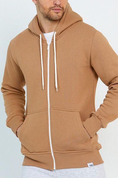 AMAZING CRASH Καφέ Unisex Φούτερ με κουκούλα με τρία κλωστές Basic