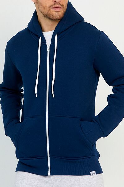 AMAZING CRASH Βασικό φούτερ Indigo Unisex με κουκούλα με τρία κλωστές