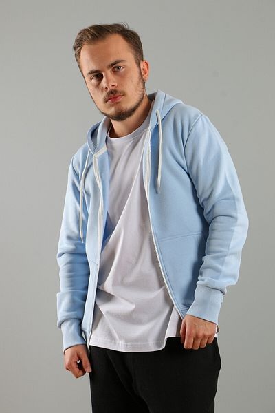 AMAZING CRASH Baby Blue Unisex Φούτερ με κουκούλα τριών κλωστών Basic