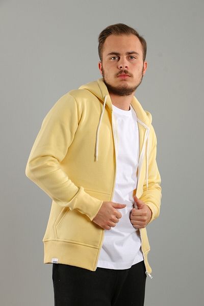 AMAZING CRASH Κίτρινο Unisex φούτερ με κουκούλα τριών κλωστών Basic