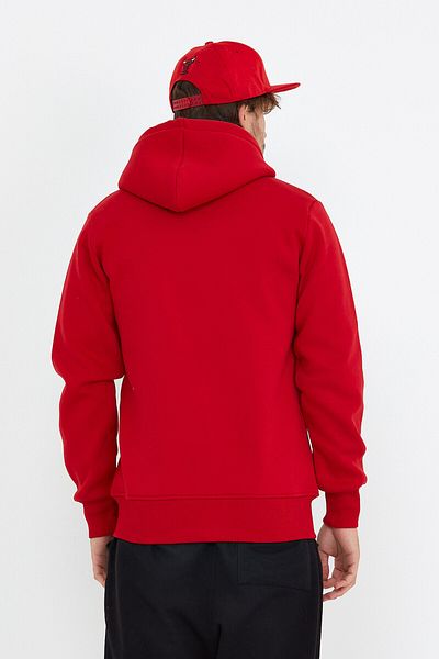 AMAZING CRASH Κόκκινο Unisex φούτερ με κουκούλα τριών κλωστών Basic