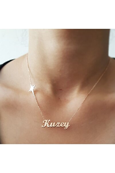 Redstone Store Kuzey Yıldızı Isimli Kolye 925 Ayar Rose Gümüş