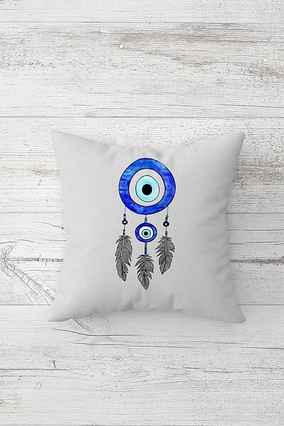 on the clouds Evil Eye Beaded Dream Cather Dreamcatcher Imprimare pe două fețe Fermoar ascuns Husă de pernă pentru scaun