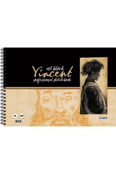 Gıpta Vıncent Art Block Spiral Painting Notebook (35*50 Cm)-15 Sheets