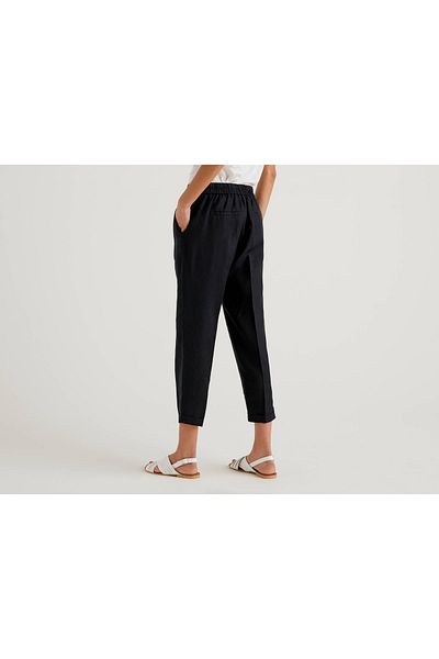 United Colors of Benetton Linen Women's Trousers - Elastic Waist, Model 312024 Agh558X5-100