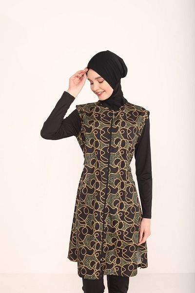 TESMAY New Season 2022 - 3-Piece Full Covered Hijab Swimsuit Swimsuit with Zipper and Uv Protection