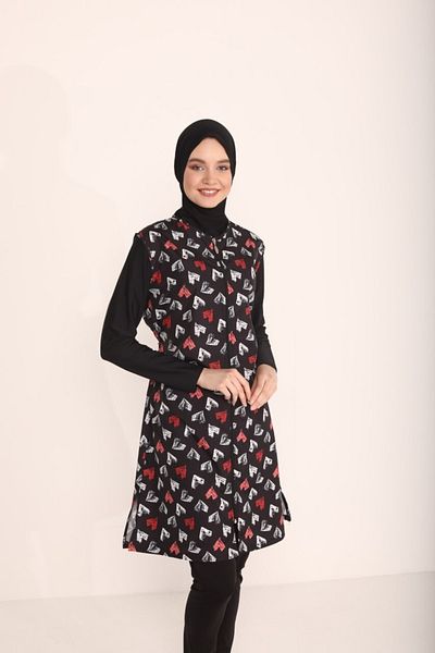 TESMAY New Season 2022 - 3-Piece Full Covered Hijab Swimsuit Swimsuit with Zipper and Uv Protection