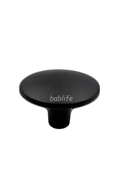 bablife زر الفطر ماتي الأسود 35 مم قطرها المعادن الفاخرة درج خزانة مقابض الأثاث