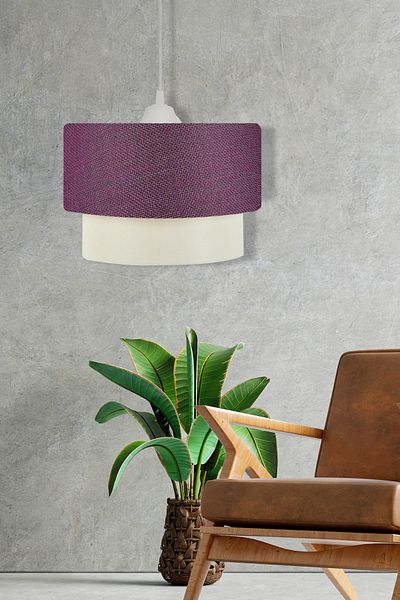 EvLight Deko Pasta 25 Piece Purple White Pendant Lamp Chandelier