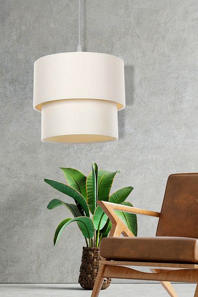 EvLight Deco Pasta 25 Pieces Cream Pendant Lamp Chandelier