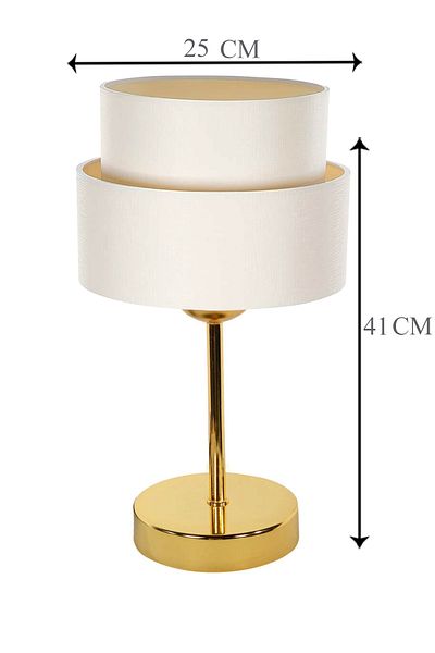 EvLight Deko Gold Metal Lampshade Cream