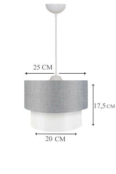 EvLight Deko Pasta 25 Piece Gray White Pendant Lamp Chandelier
