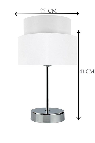 EvLight Deko Chrome Metal Lampshade White