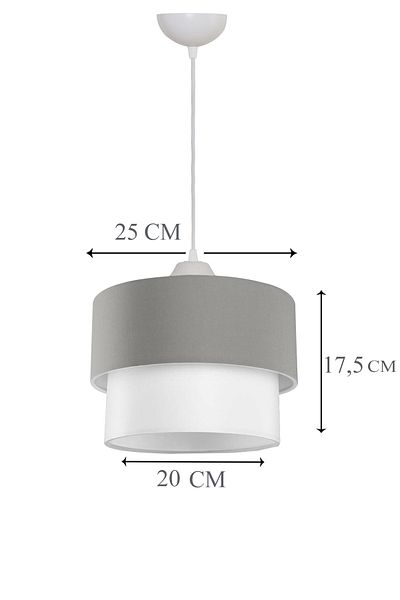 EvLight Deko Pasta 25 Piece Anthracite White Pendant Lamp Chandelier