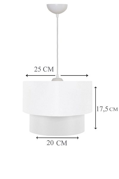 EvLight Deco Pasta 25' White Pendant Lamp Chandelier