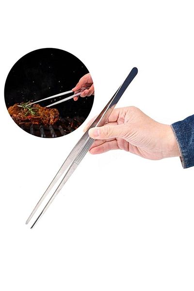 Adil Baba Practical Tweezers Tongs Cooking Tweezers Professional Chef Tweezers, 30 Cm