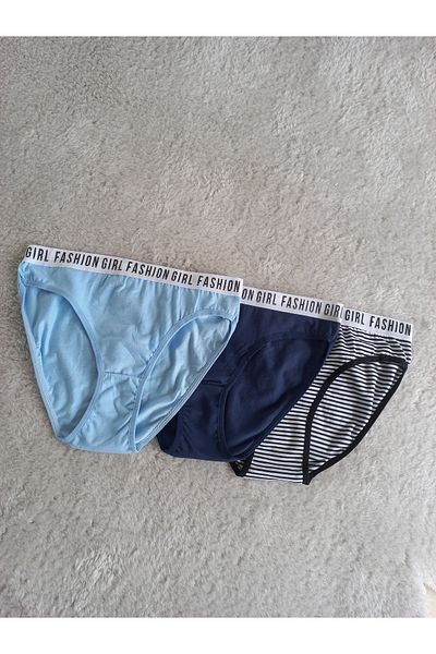 GİZAY Fashion Girl Written 3-Piece Underwear