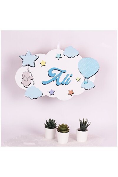 samsunlazer Bebek Odası Çocuk Bebek Bulut Kapı Süsü