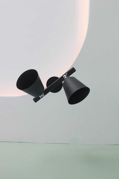 Uçar Plastered Black 2-Piece Chandelier