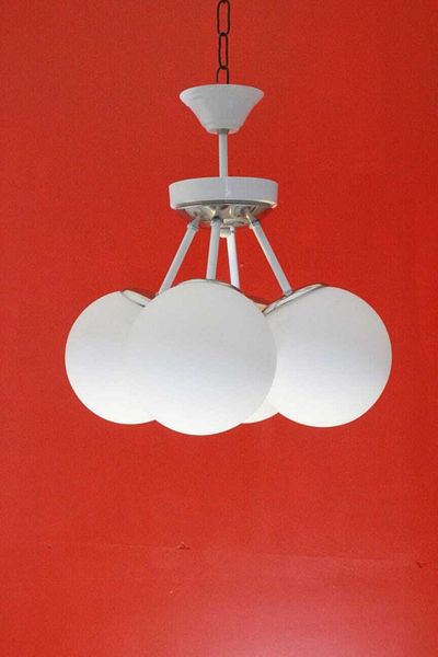 Uçar Ivy Globe Glass 4-Piece Chandelier