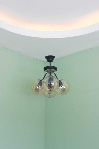 Uçar Ivy Black Honey Glop Glass 4-Piece Chandelier