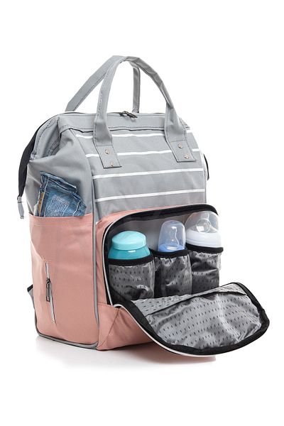 Mom’s Baby Pink Backpack Waterproof Thermos Bag with Thermos Compartment Women's Sports Camping Bag
