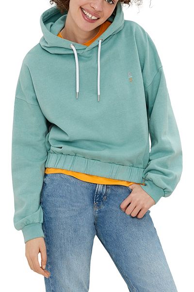 QS by s.Oliver Sweatshirt - Türkis - Regular Fit
