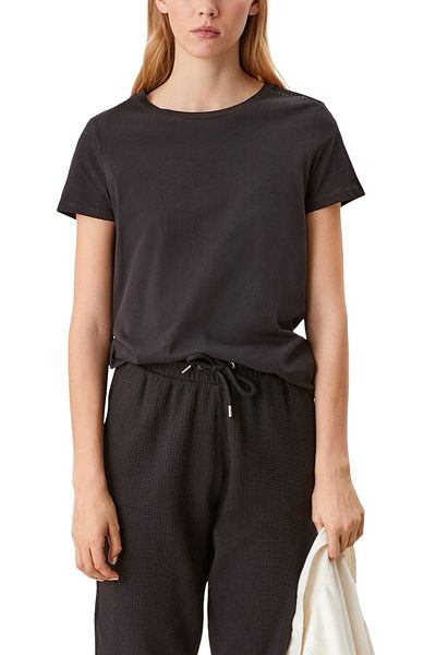 QS by s.Oliver T-Shirt - Schwarz - Regular Fit