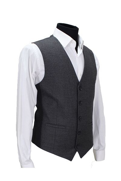 MENTOR REGALO Men's Vest V-Neck Dark Gray 50382