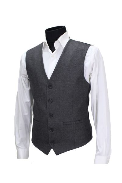 MENTOR REGALO Men's Vest V-Neck Dark Gray 50382