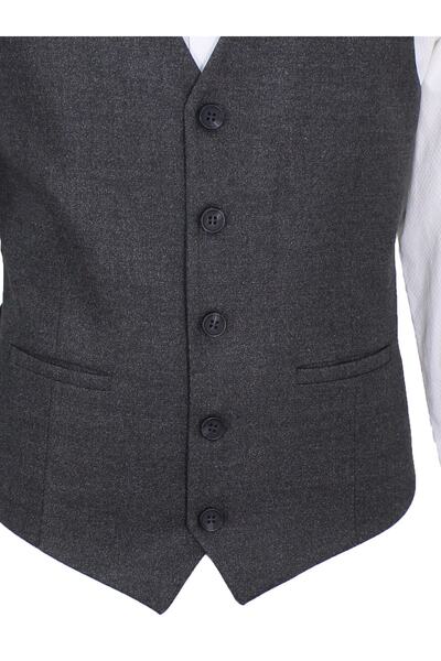 MENTOR REGALO Men's Vest V-Neck Dark Gray 50382