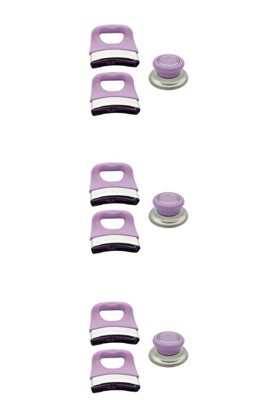 Butikdekor Lila Tencere Tava Kulp Seti 3'lü Set Sap Kulp Tutamak Seti Tencere Sapı (3 ADET SET)