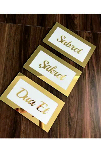 Arals Design Sabret Şükret Dua Et Duvar Dekorasyonu