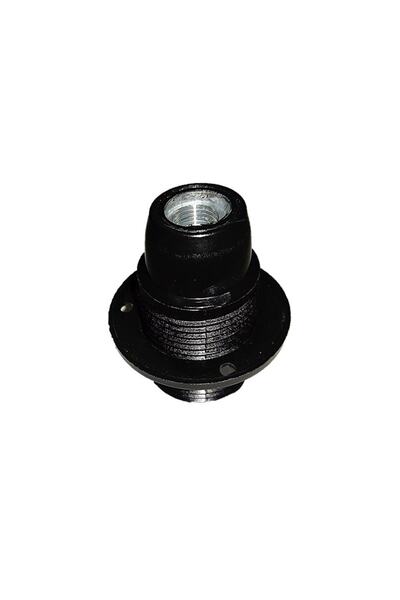 Renklipriz E-14 Siyah Dişli Italyan Duy Avize Duyu 3 Adet