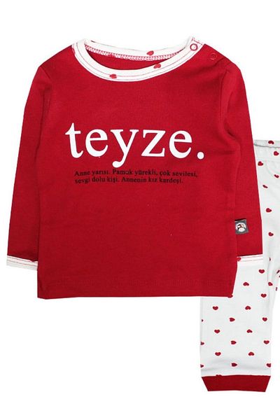 oneseviyo Aunt Written, Heart Pajama Set