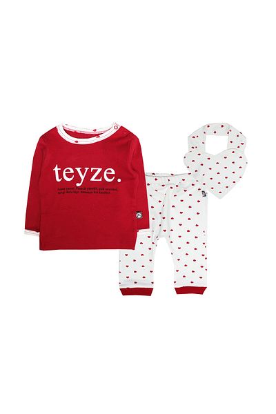 oneseviyo Aunt Written, Heart Pajama Set