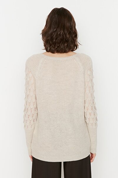 Trendyol Collection Πλεκτό πουλόβερ με πέτρα με λαιμόκοψη TWOAW20KZ0130