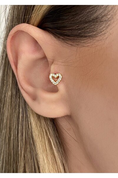 Arescollection Çelik Kalp Tragus Piercing